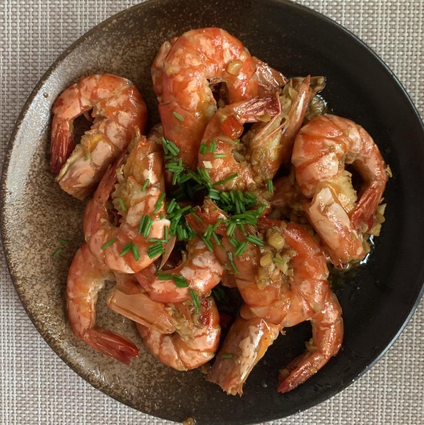 深海之寻小仙女做的干烧大虾黑虎虾