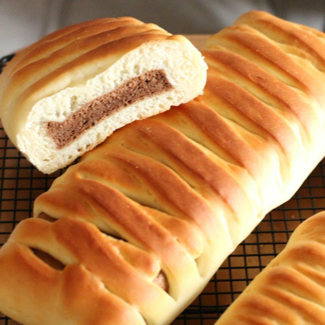 真的臭白白做的蛋糕夹心面包