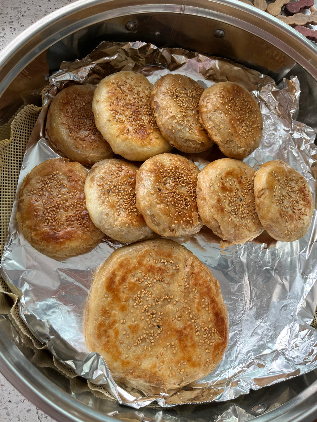 老北京麻酱烧饼 酥香可口 层次分明 附细节视频详解