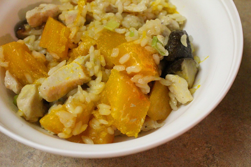 南瓜鸡肉饭
