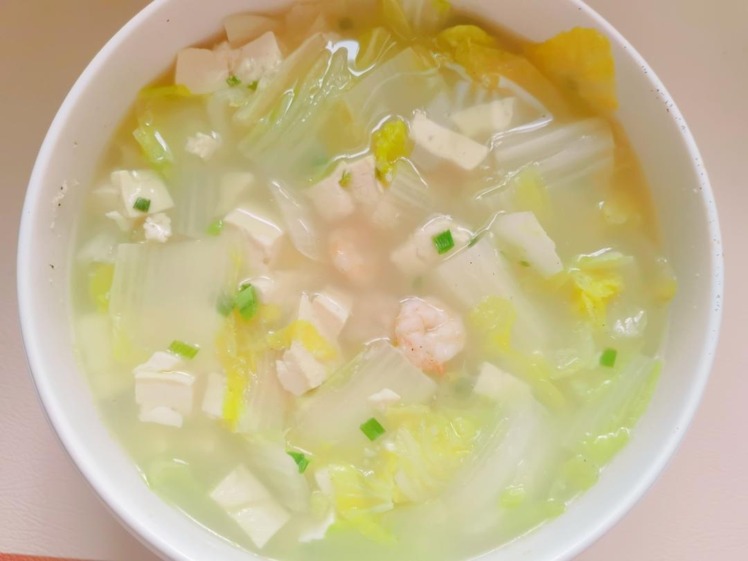 娃娃菜豆腐瘦肉汤（快手汤）