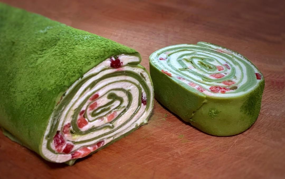 抹茶毛巾卷