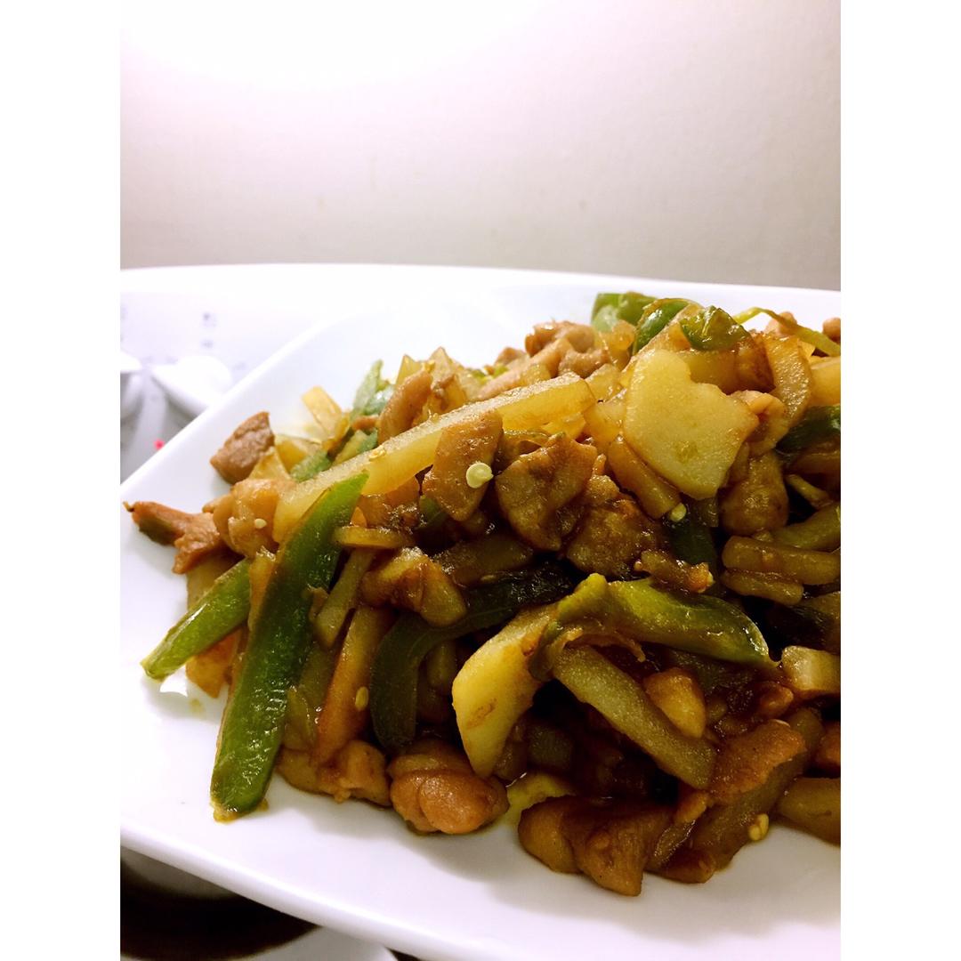 土豆青椒炒肉片