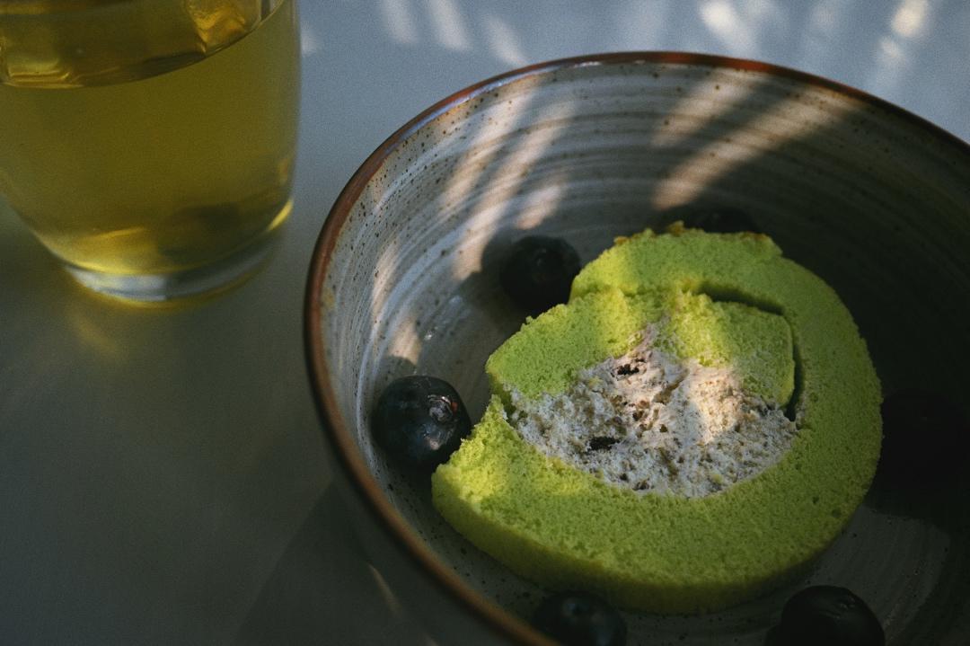 菠菜奥利奥咸奶油蛋糕卷