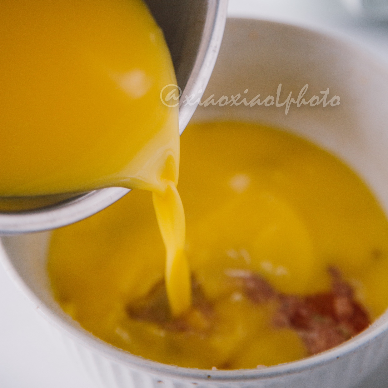 咸蛋黄肉沫水蒸蛋的做法 步骤4