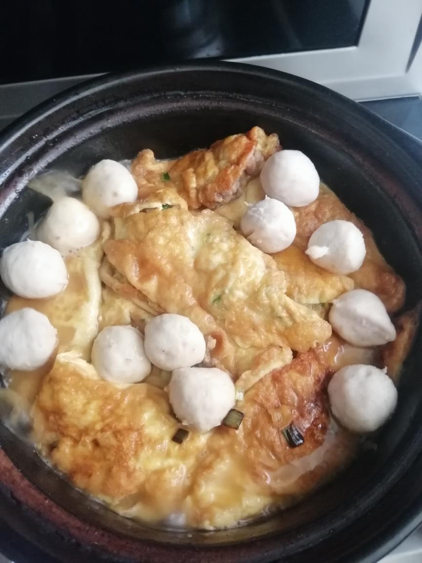 客家萝卜蛋角煲的做法