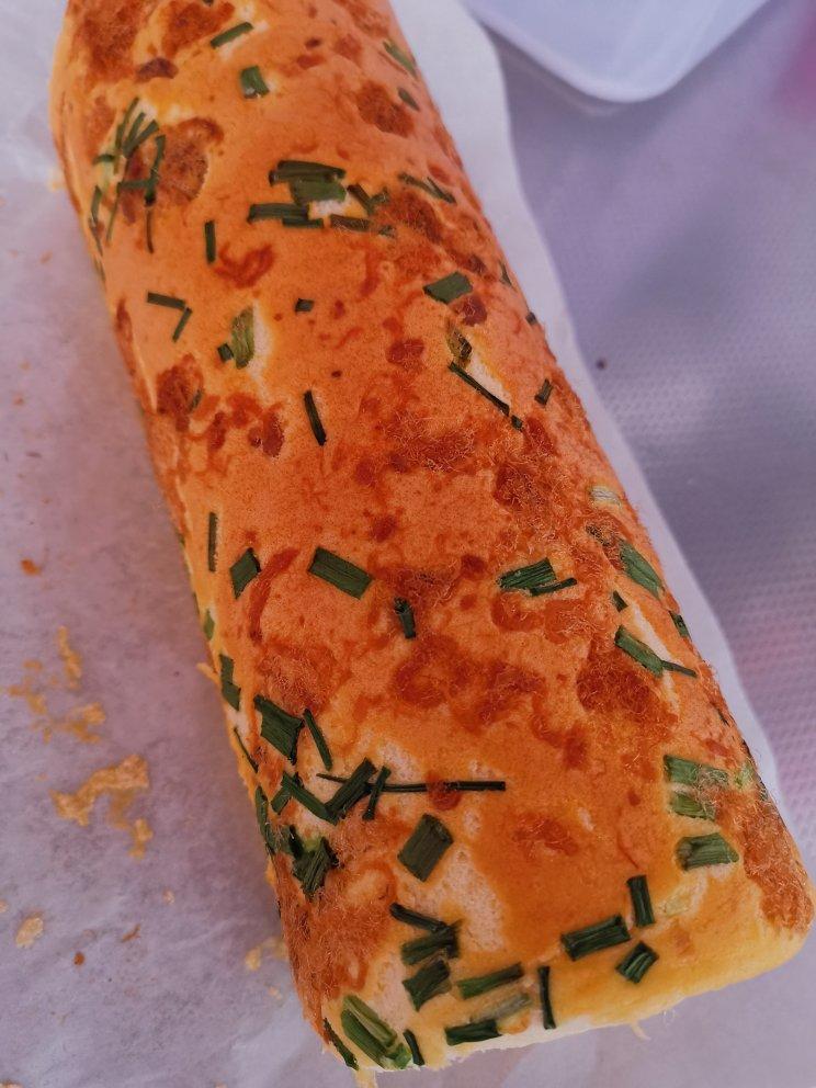 🔥好吃 柔软的香葱肉松蛋糕卷（4蛋）