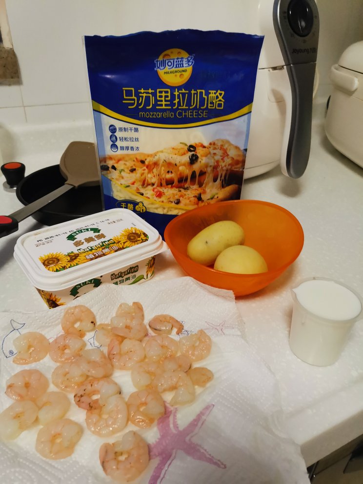 大虾芝士焗土豆泥