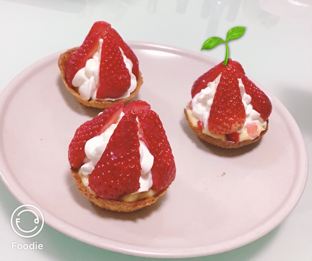 迷你草莓挞☘️二次元感的小可爱的做法