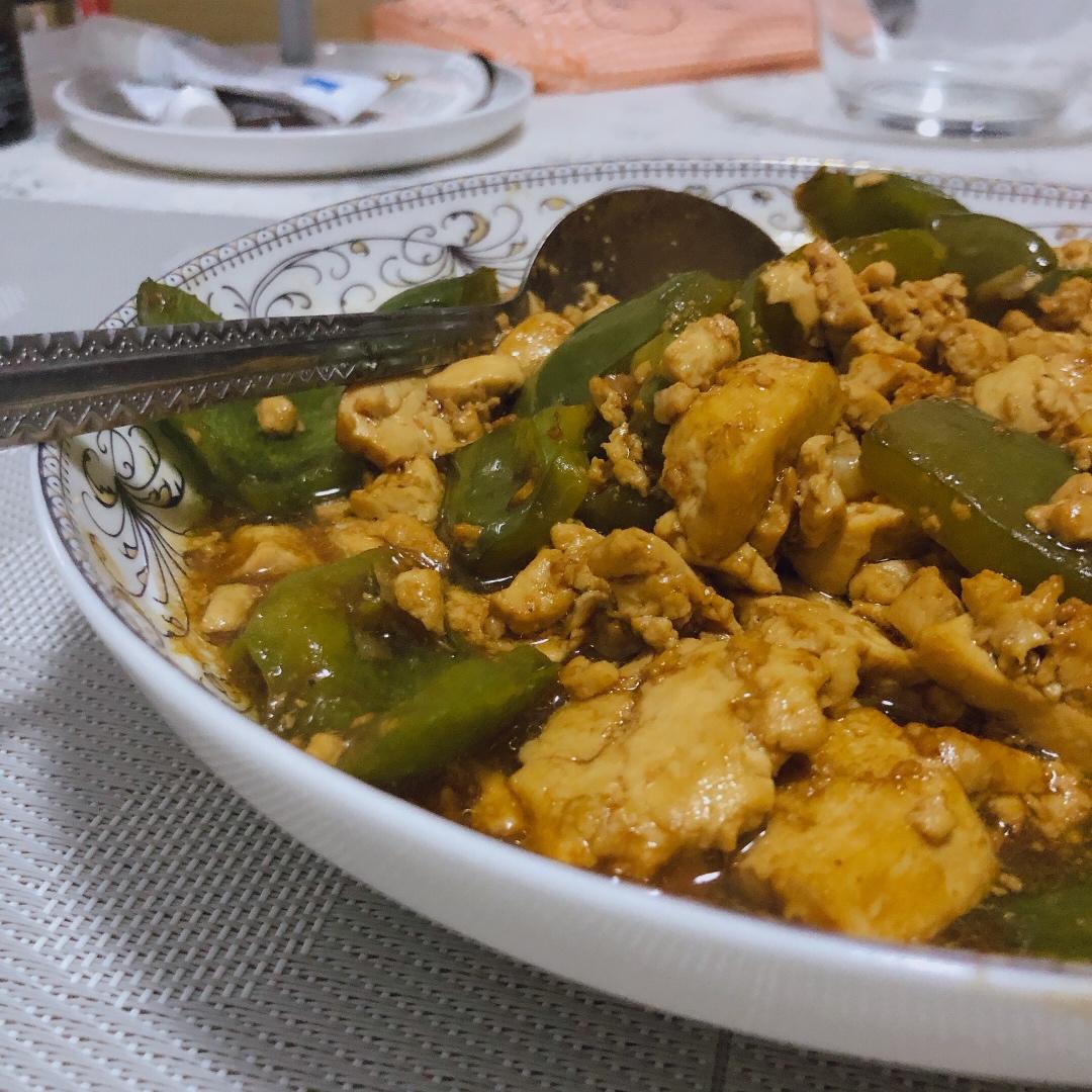 青椒炒豆腐