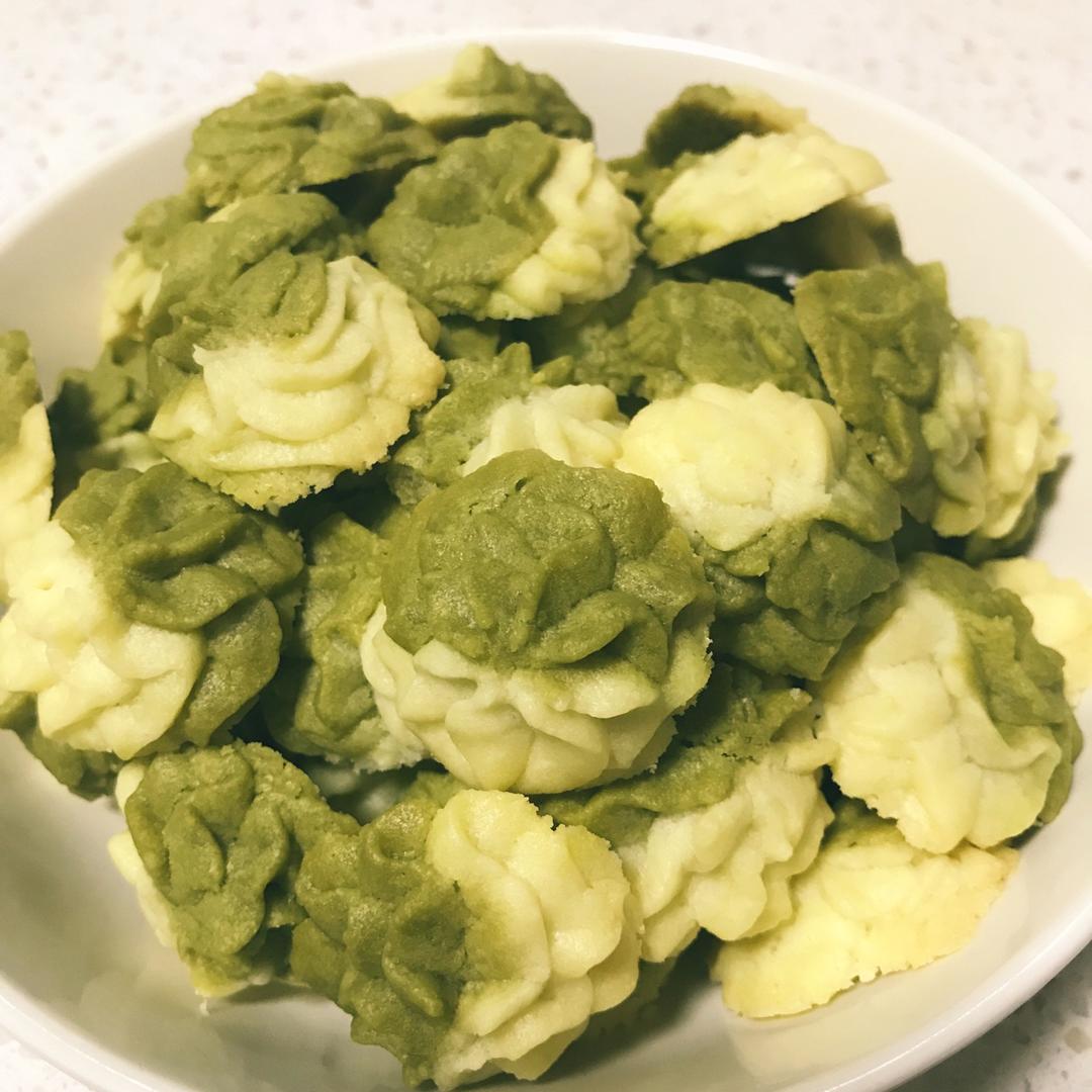 抹茶双色曲奇-【有视频】