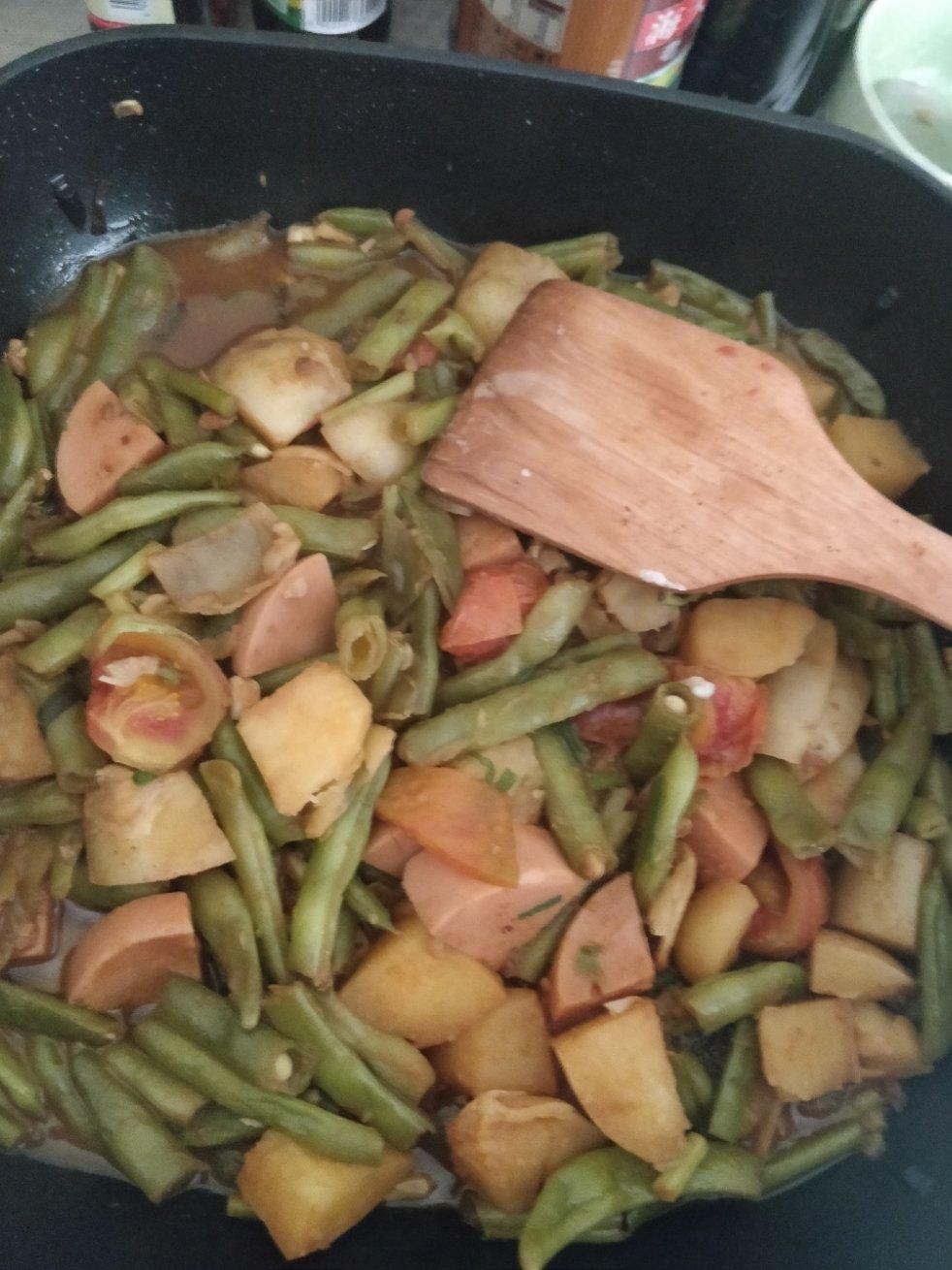 土豆炖豆角