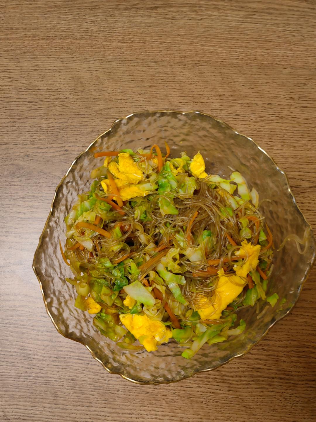 每周必吃的粉丝炒包菜