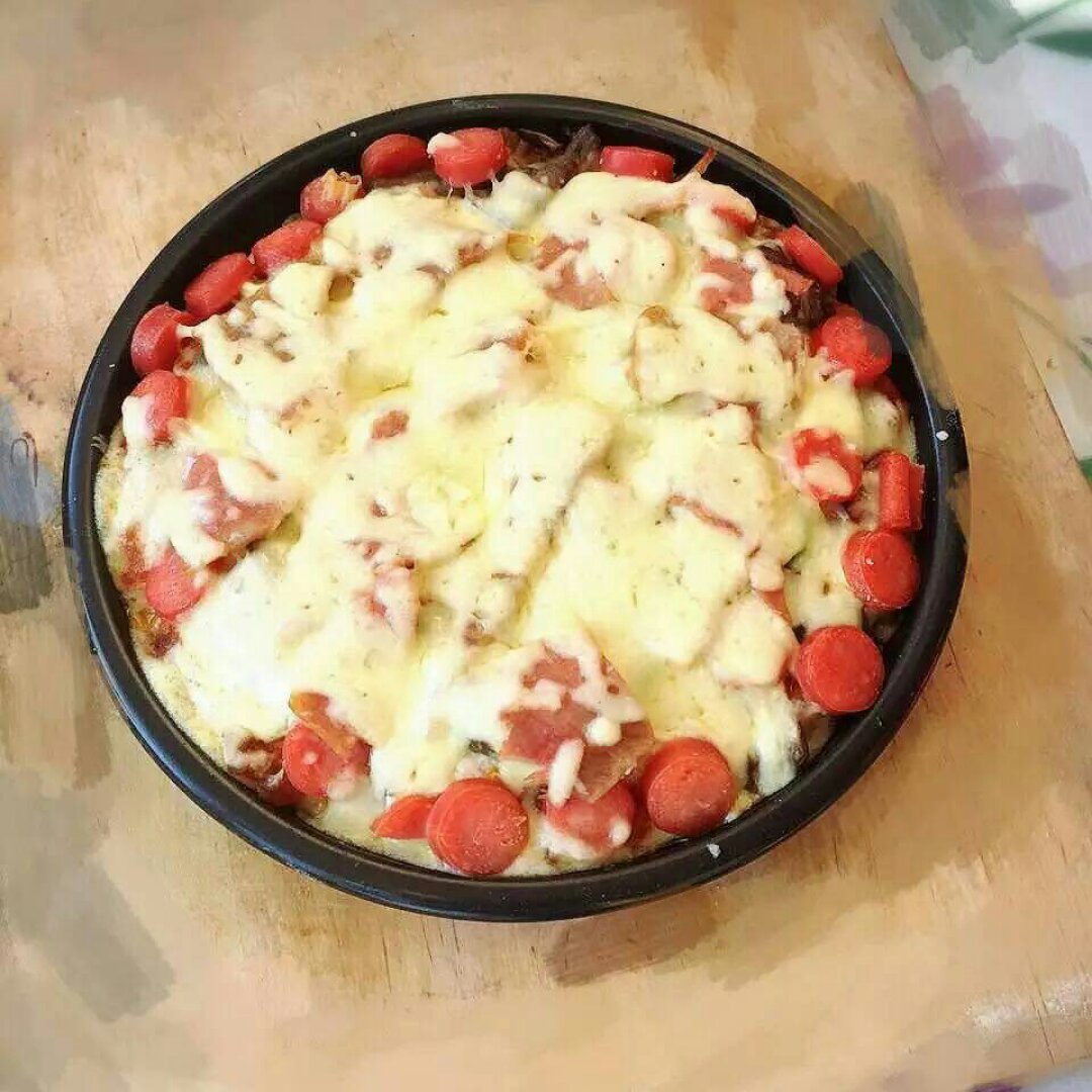 好吃的牛肉披萨