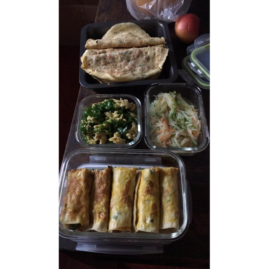 土豆丝鸡蛋卷饼