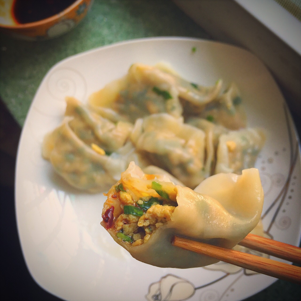 韭菜鸡蛋馅儿饺子