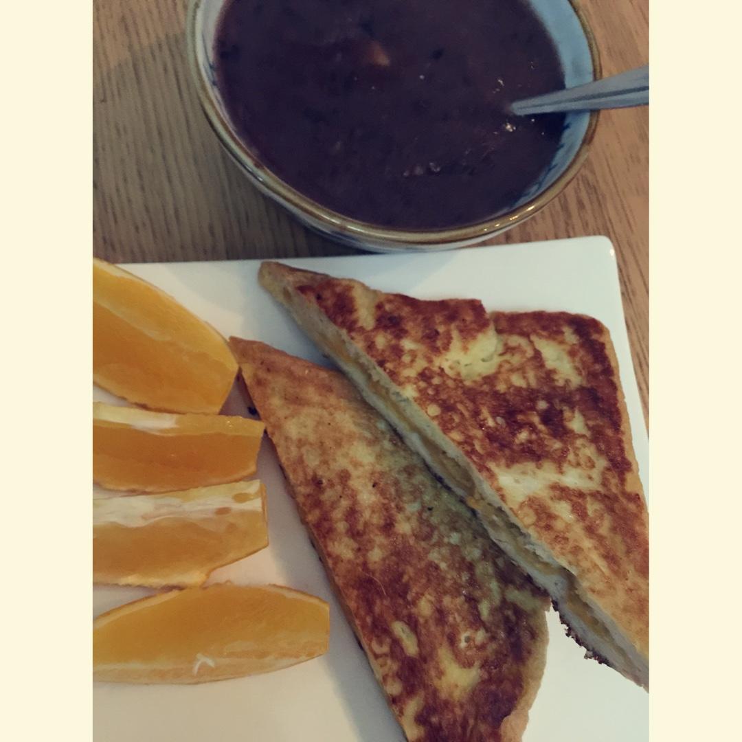 减脂早餐：红薯全麦西多士