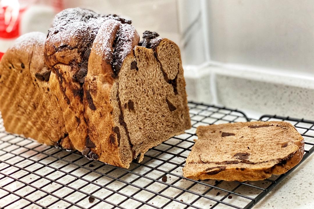 雪山巧克力吐司（巧克力奥利奥吐司面包）