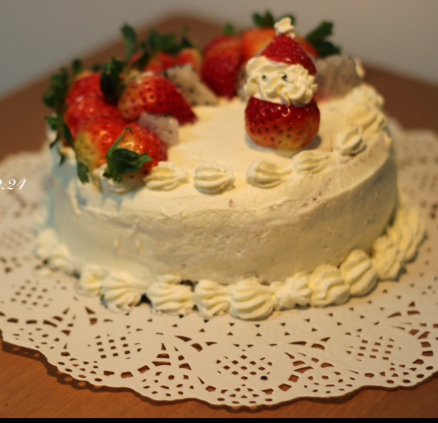 草莓圣诞雪人蛋糕