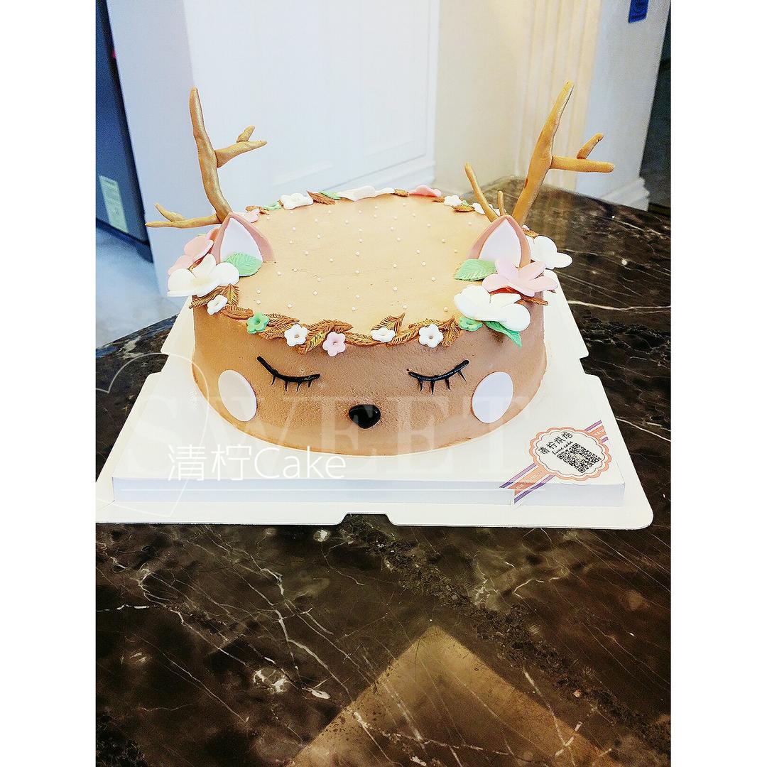 圣诞节-萌萌哒小麋鹿蛋糕