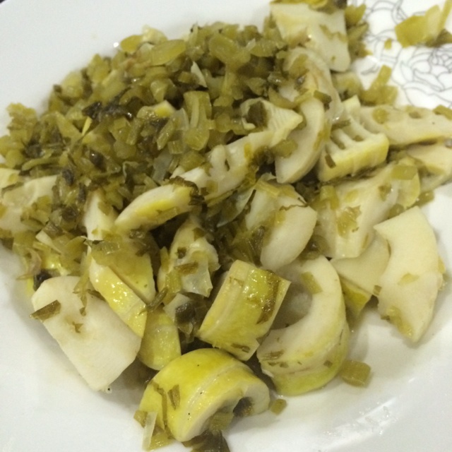 yvonne妞妞妞做的咸菜炒冬笋