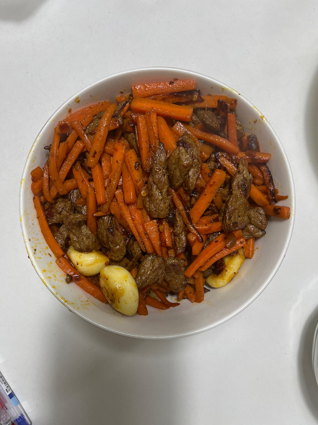 营养美味胡萝卜丝炒牛肉