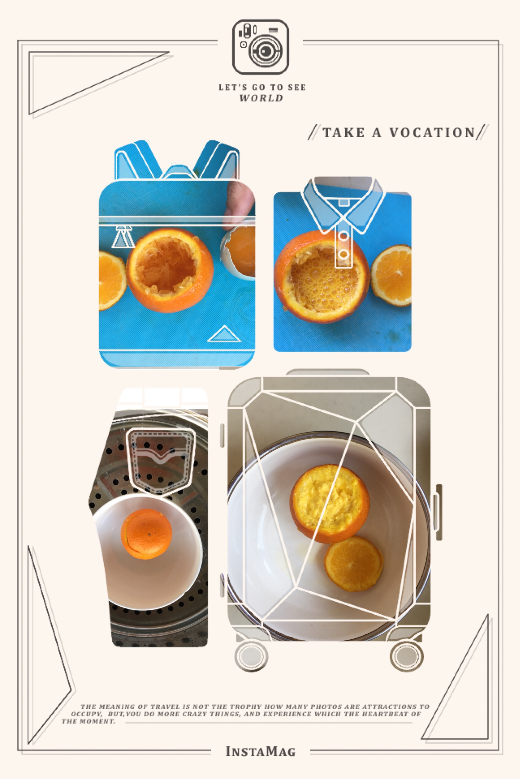 甜橙蒸蛋的做法
