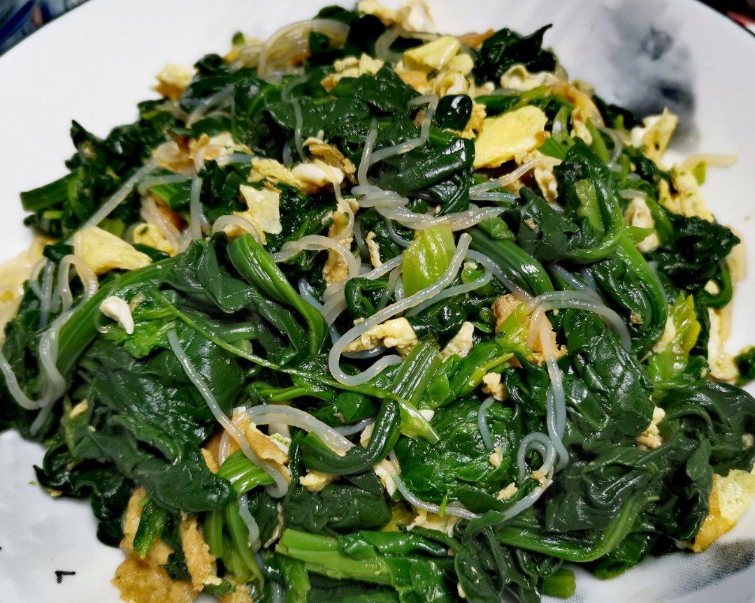 凉拌粉丝菠菜