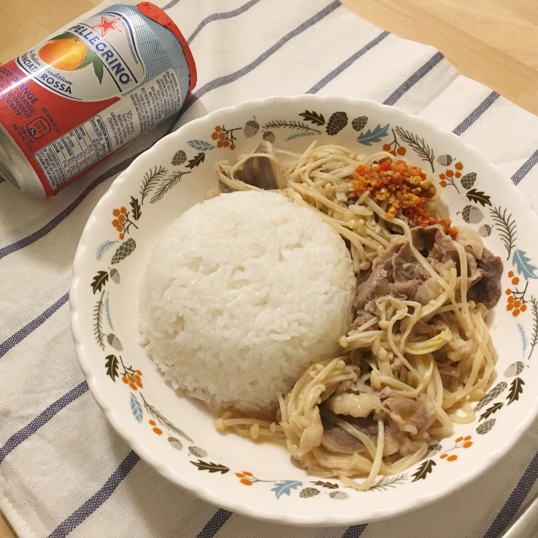 anada做的金针菇肥牛饭