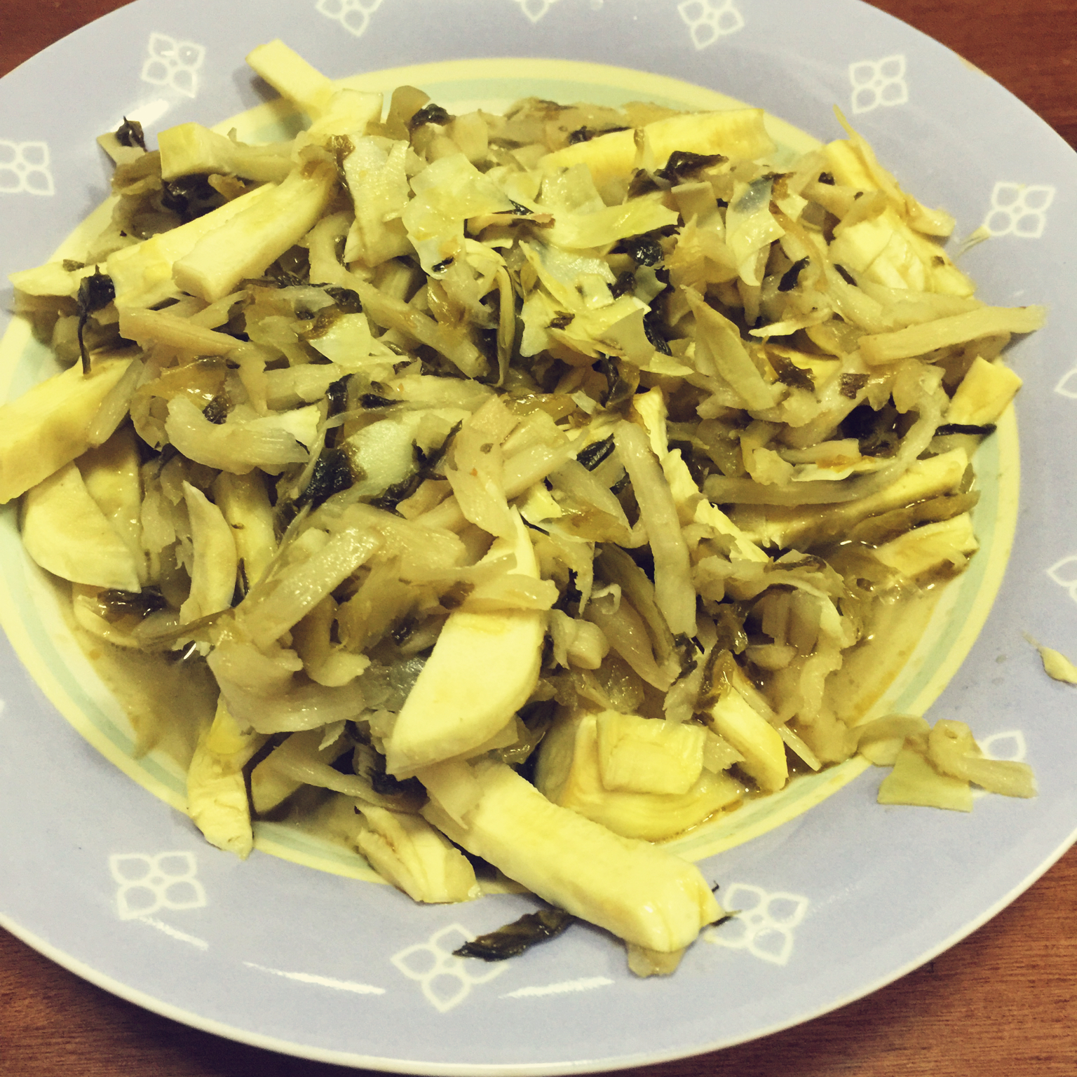 雪菜冬笋炒肉丝