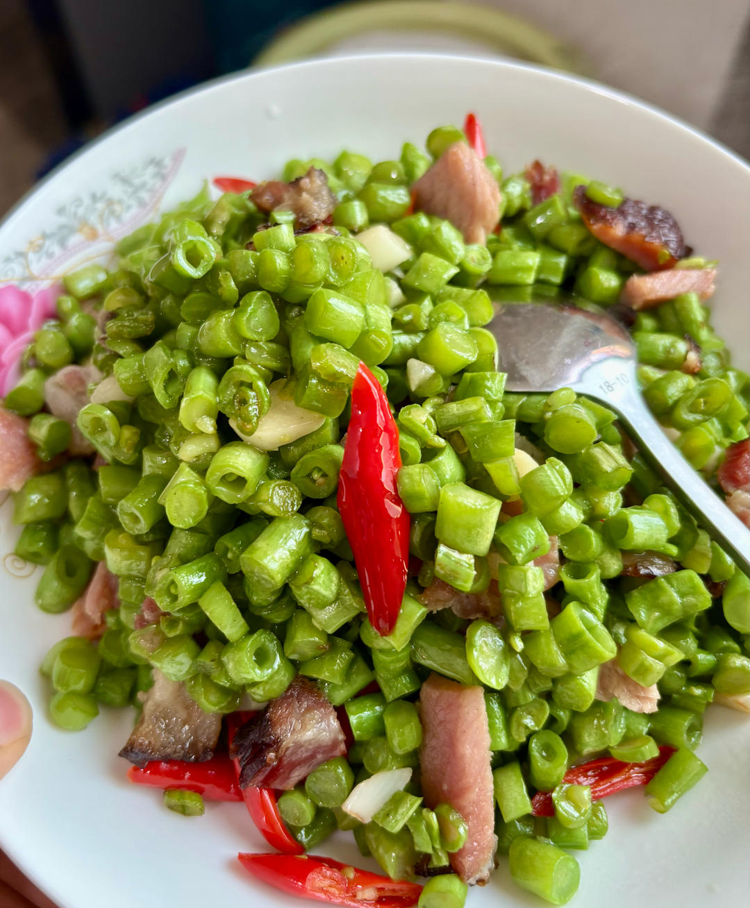 腊肉豆角沫