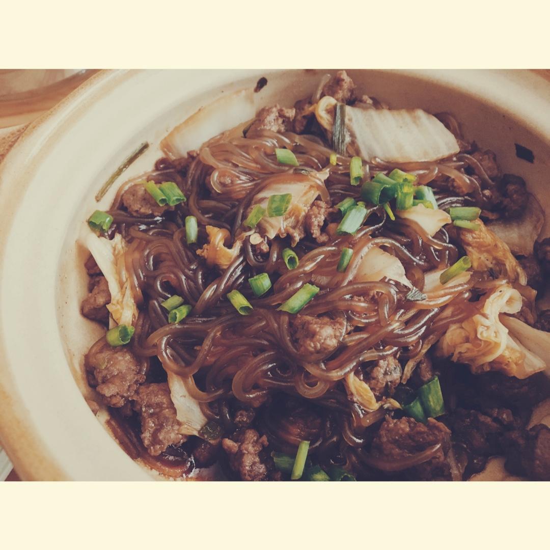 肉末茄子粉丝煲