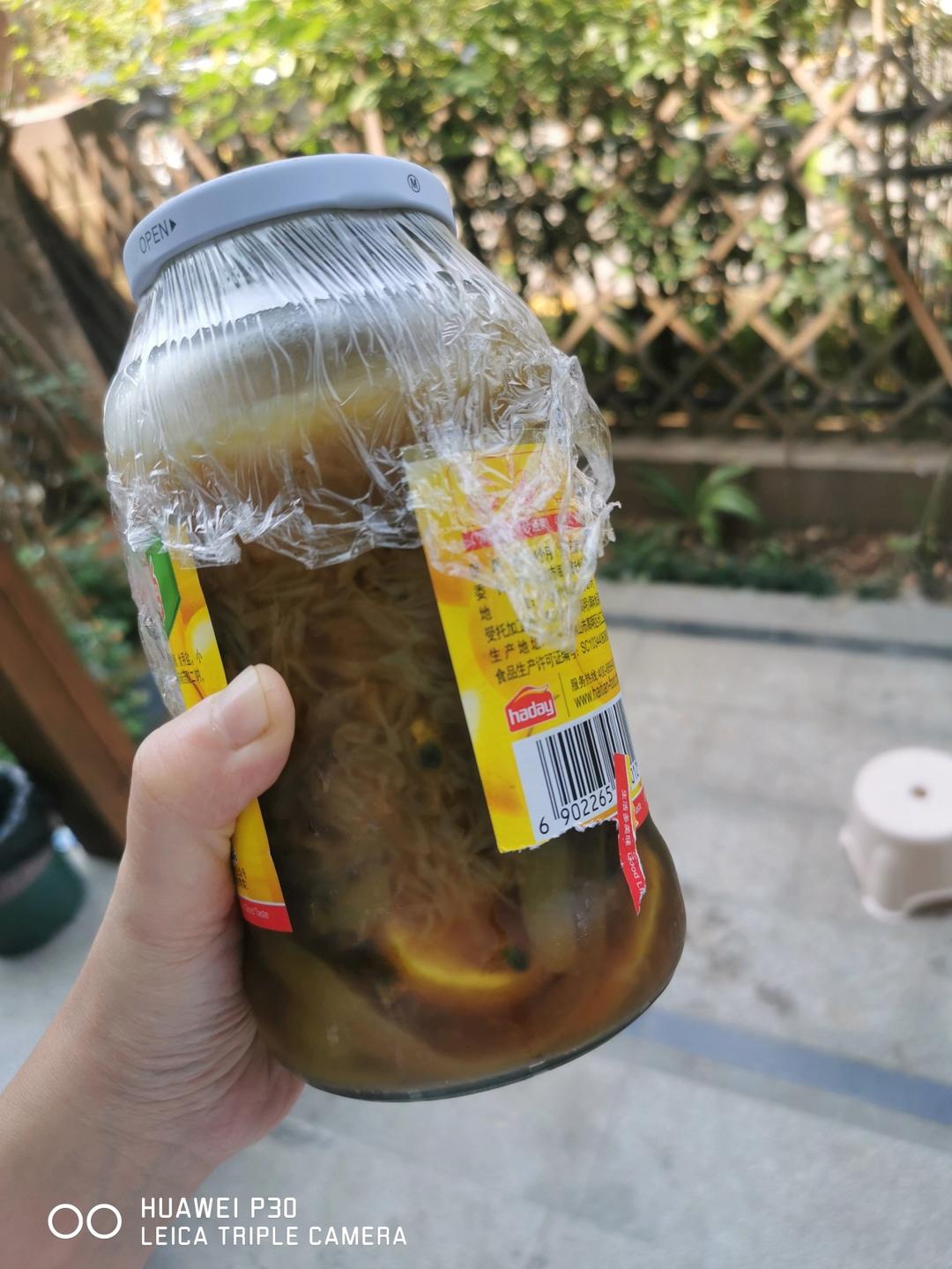 不苦涩的蜂蜜柚子茶（加柠檬）