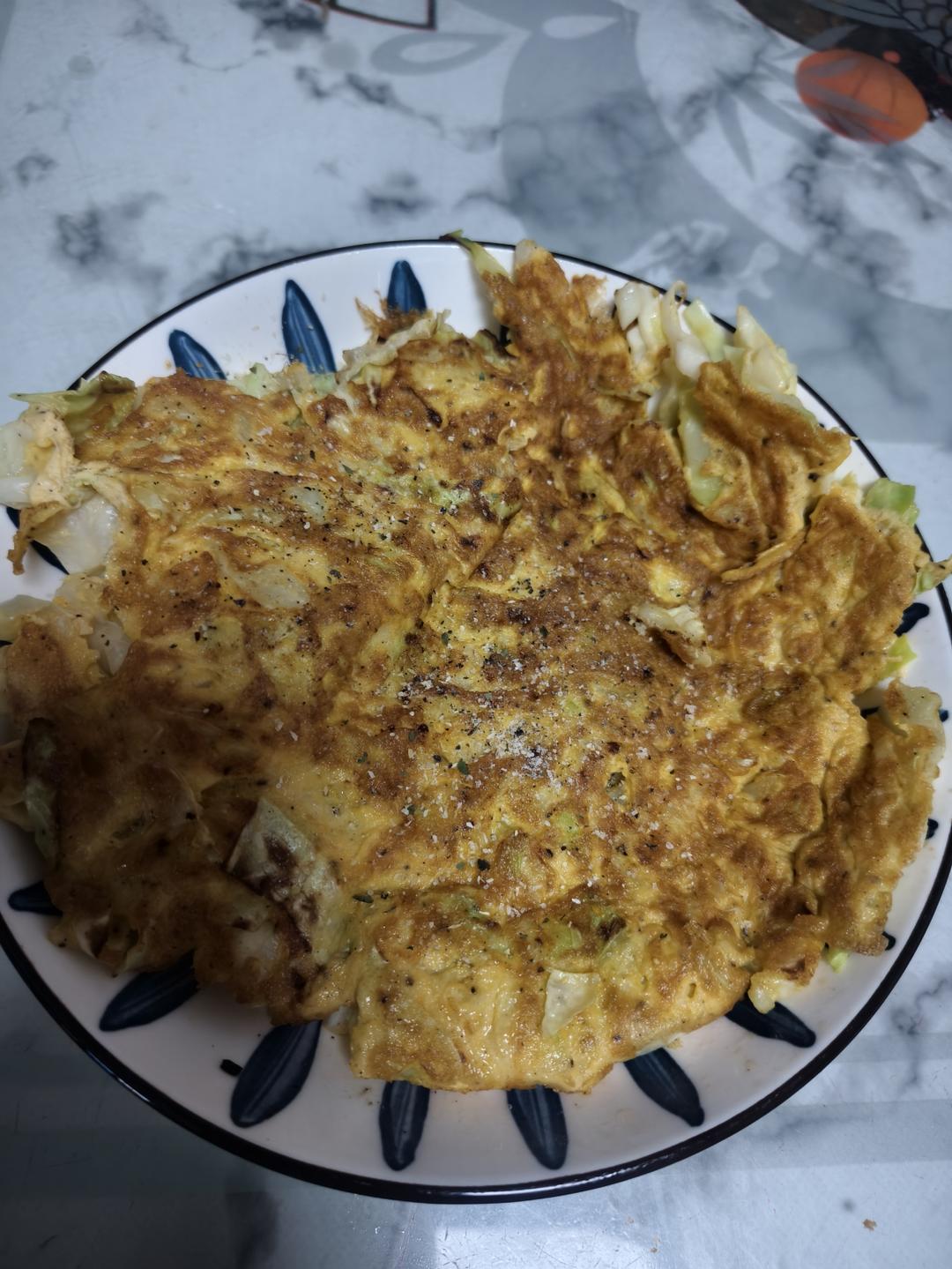 🔥一人食｜低卡减脂包菜鸡蛋饼（减肥党必学❗️）