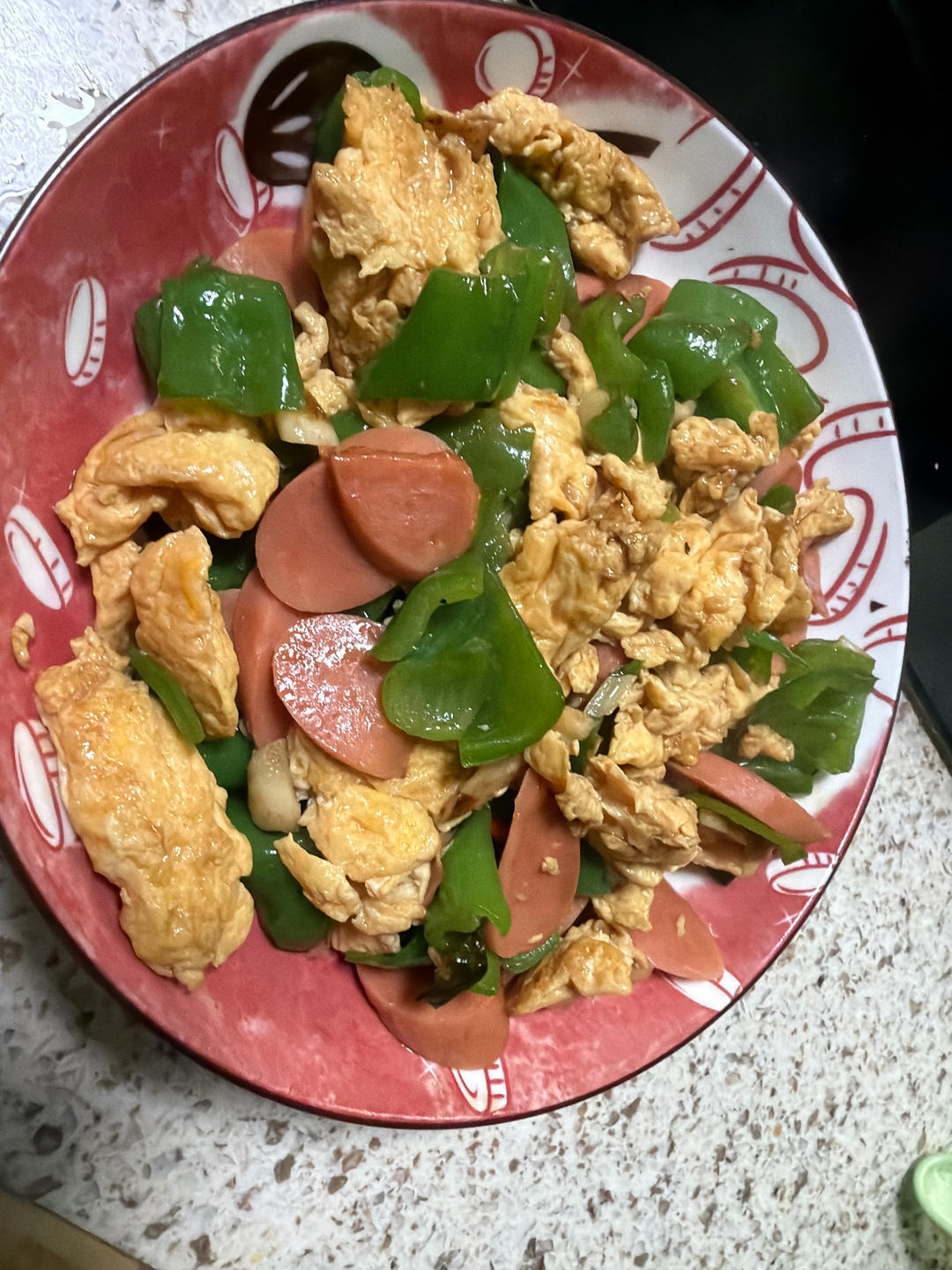 青椒火腿炒鸡蛋