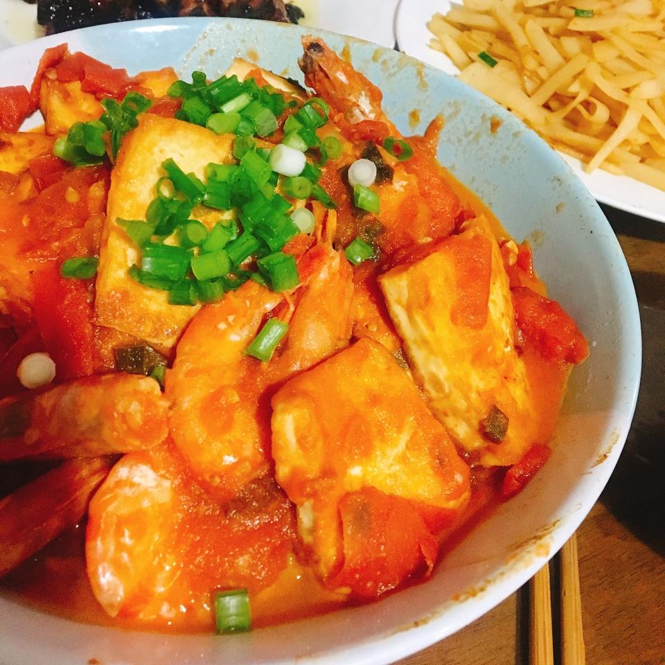 鲜虾番茄豆腐