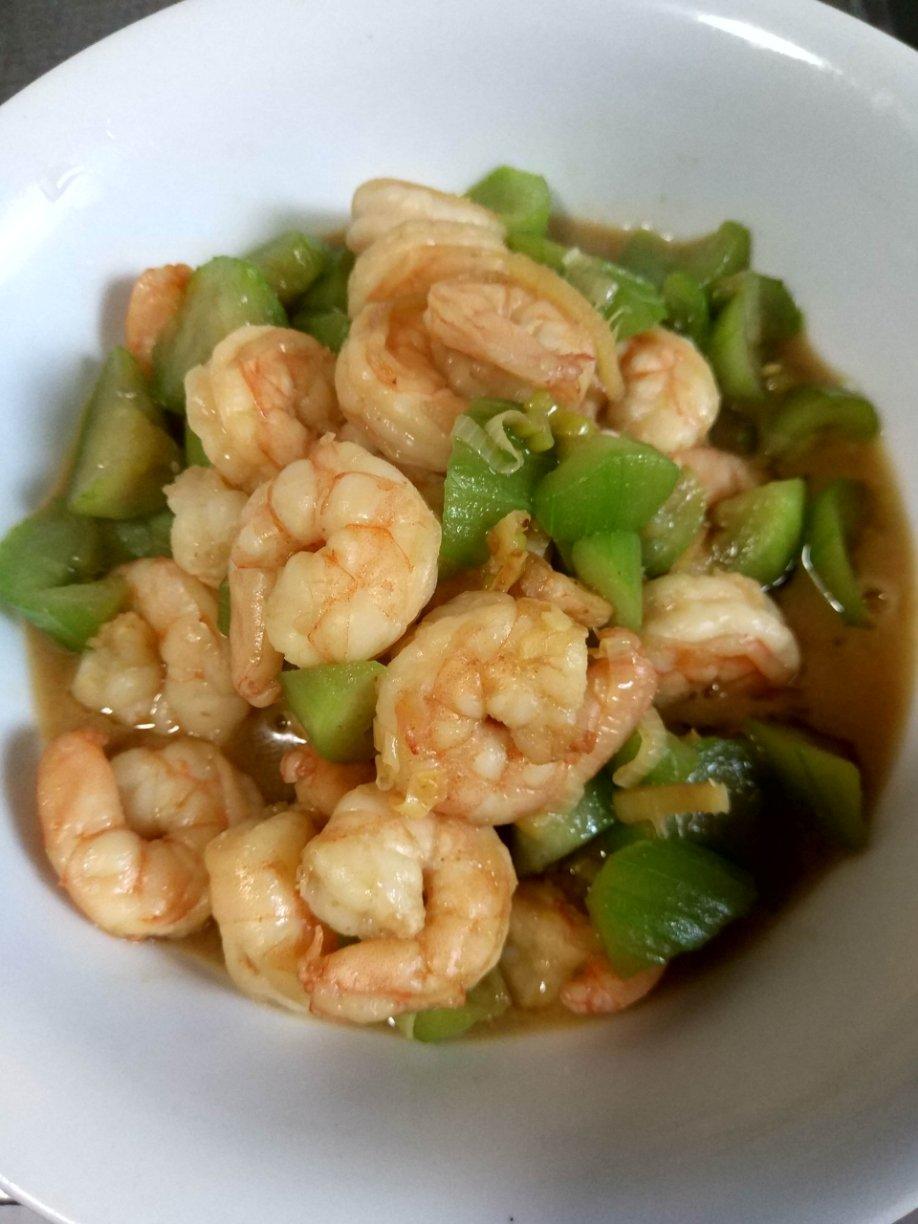 丝瓜炒虾仁