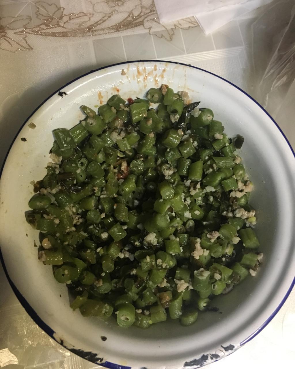 肉沫豆角下饭菜