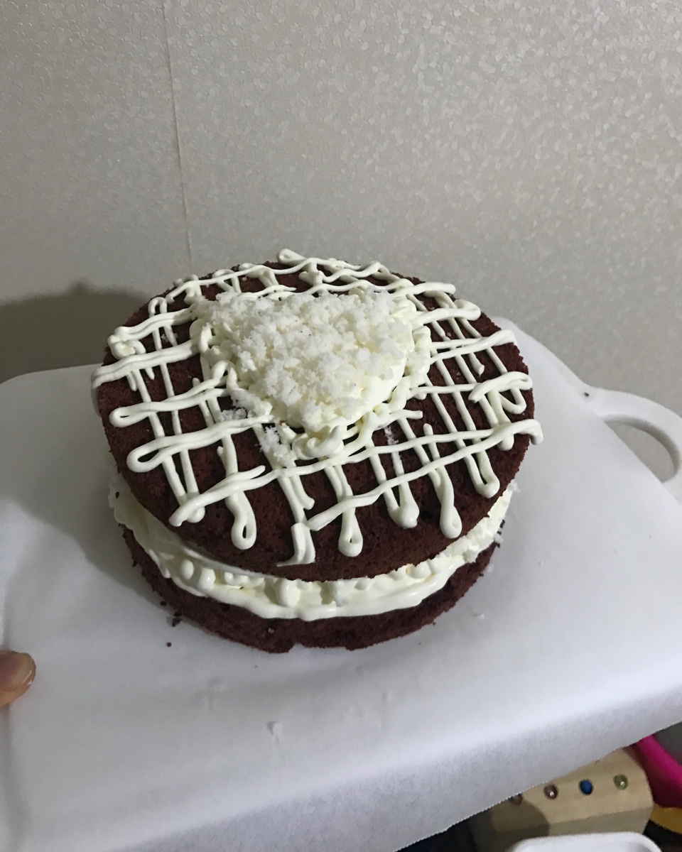 💕【情人节】爱心红丝绒蛋糕+奶油奶酪霜