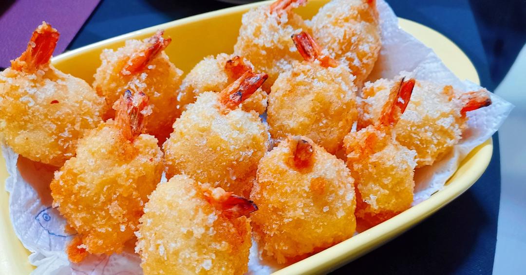 黄金土豆泥虾球