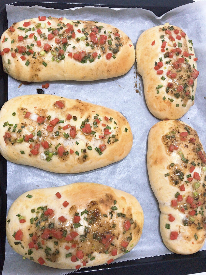 香葱火腿肉松面包