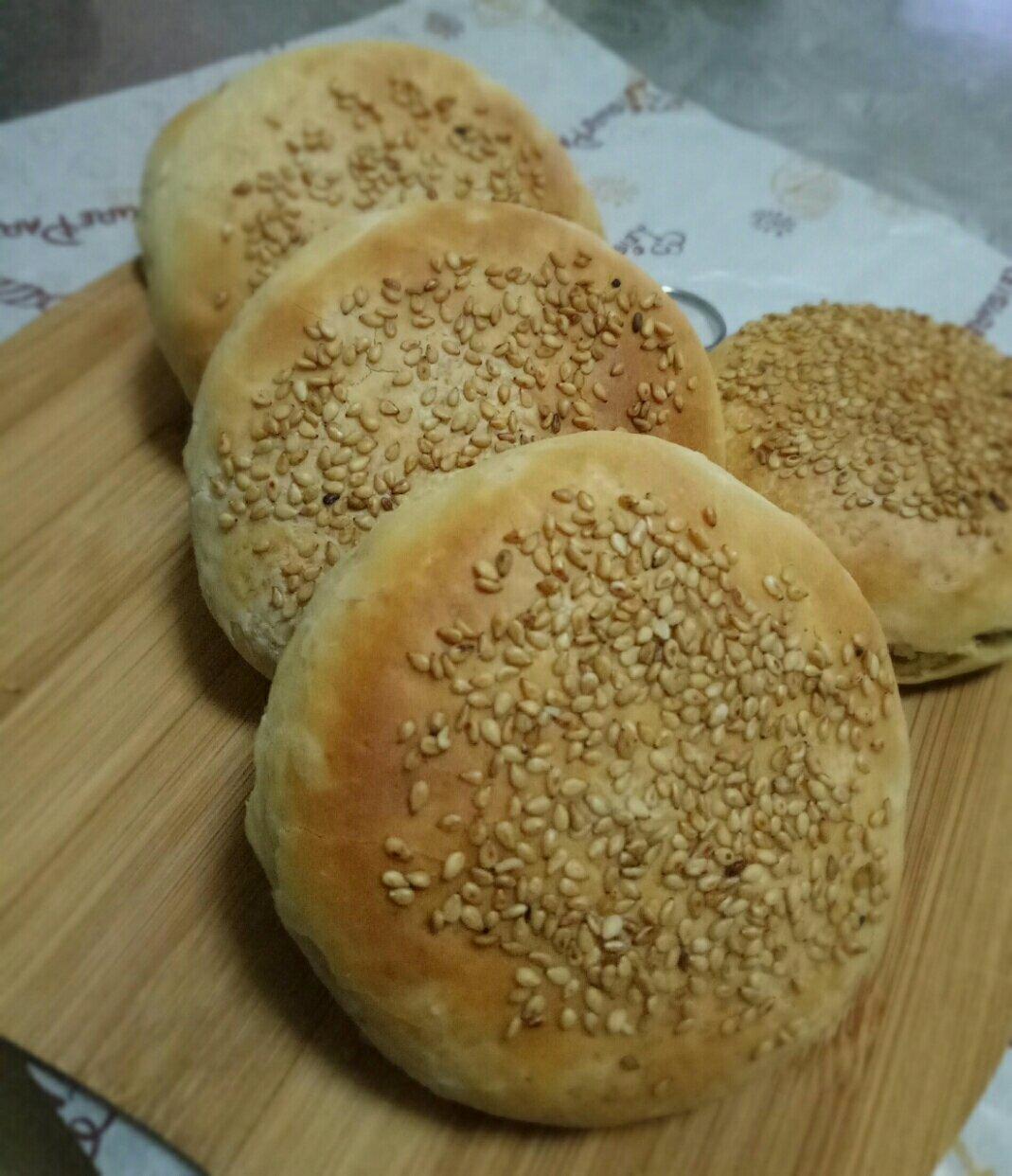 雪坟$做的东北发面烧饼