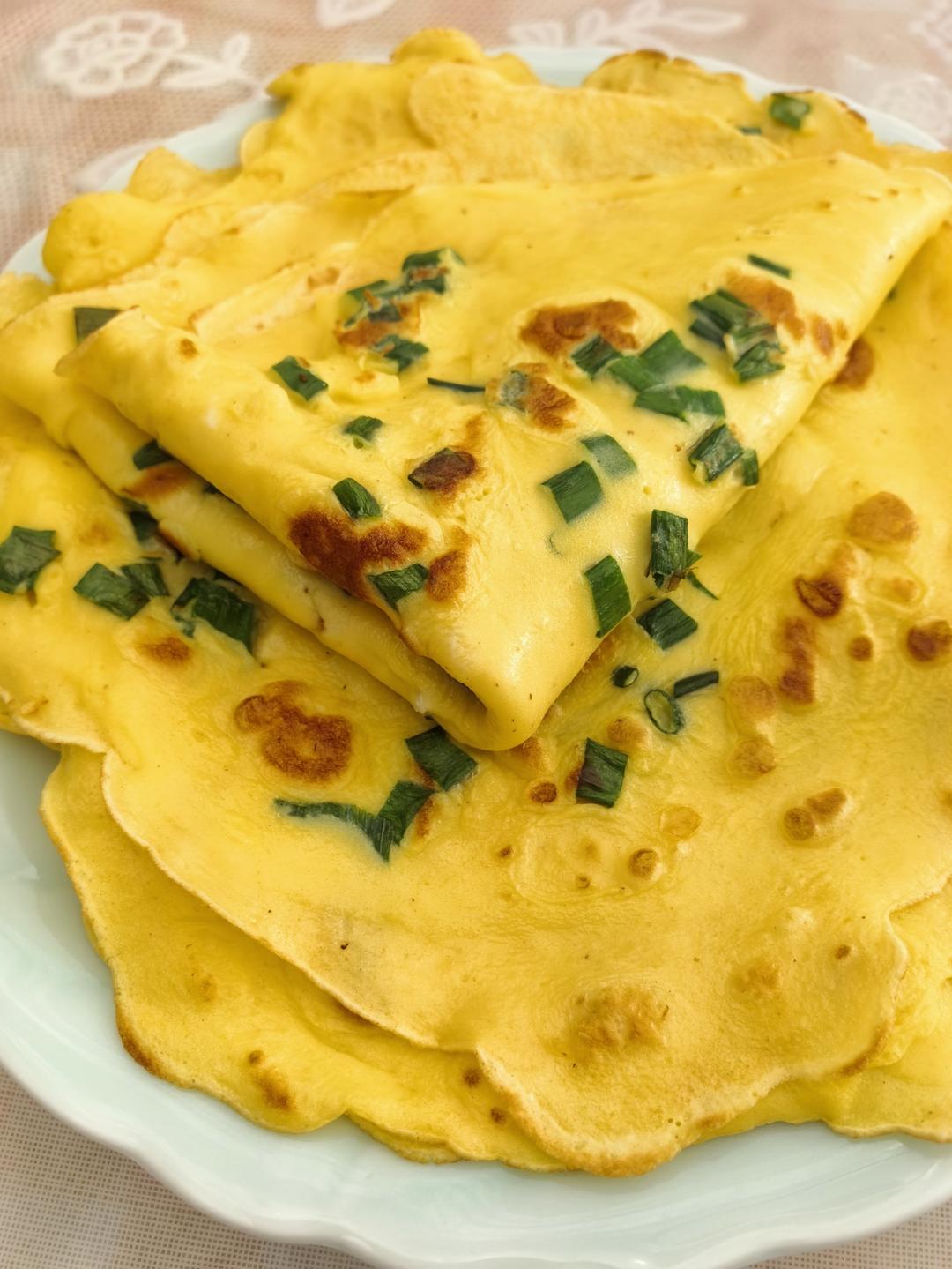 简单快手鸡蛋饼 柔软翻面不破