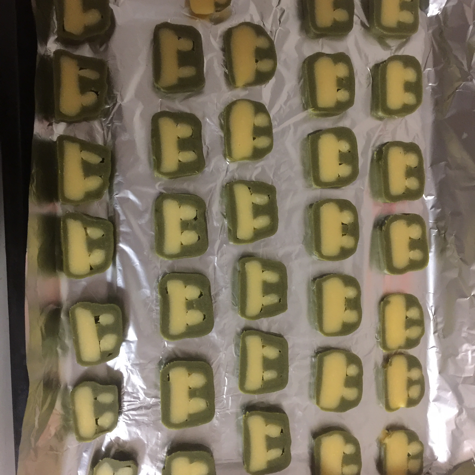 抹茶兔兔曲奇（比熊猫简单！超详细实物图+超良心手绘图）