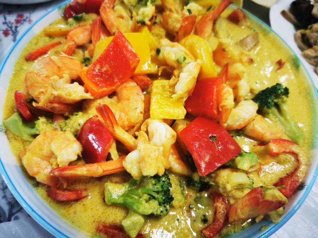 咖喱虾<绝对好吃>