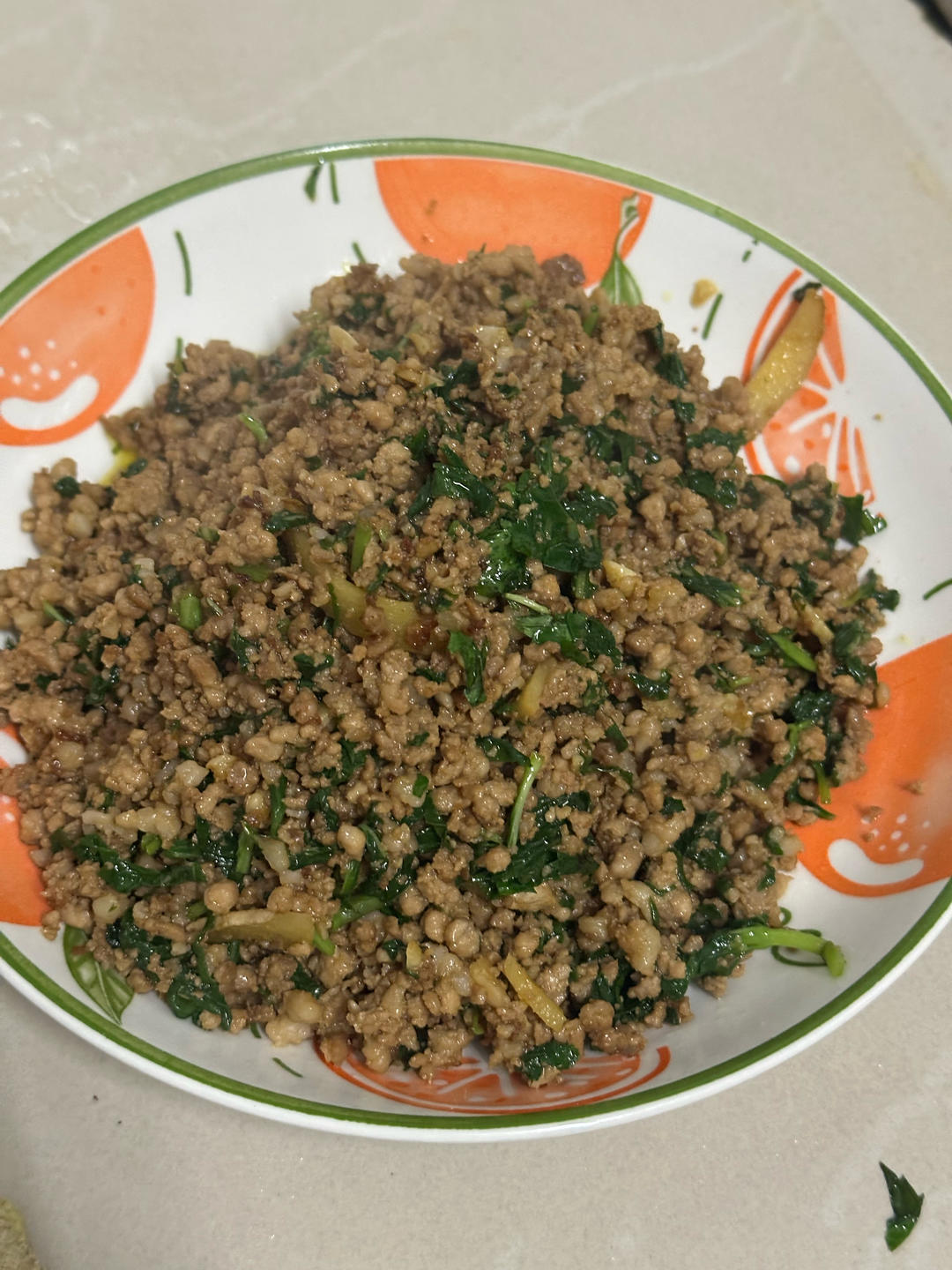 泰式薄荷叶炒碎猪肉