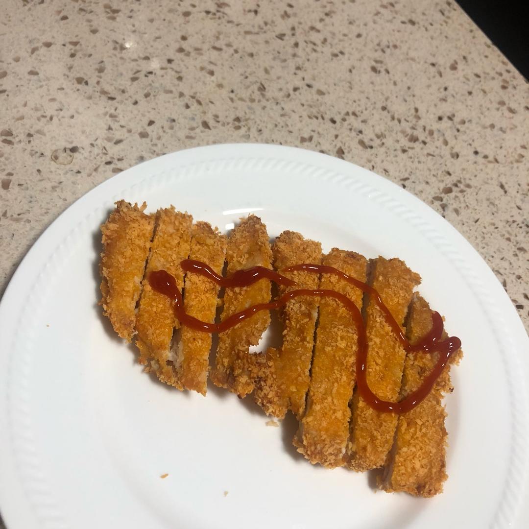 无油烤鸡排（面包糠鸡胸肉）