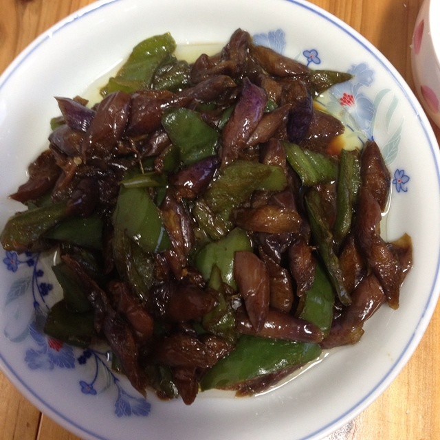 茄子炒青椒