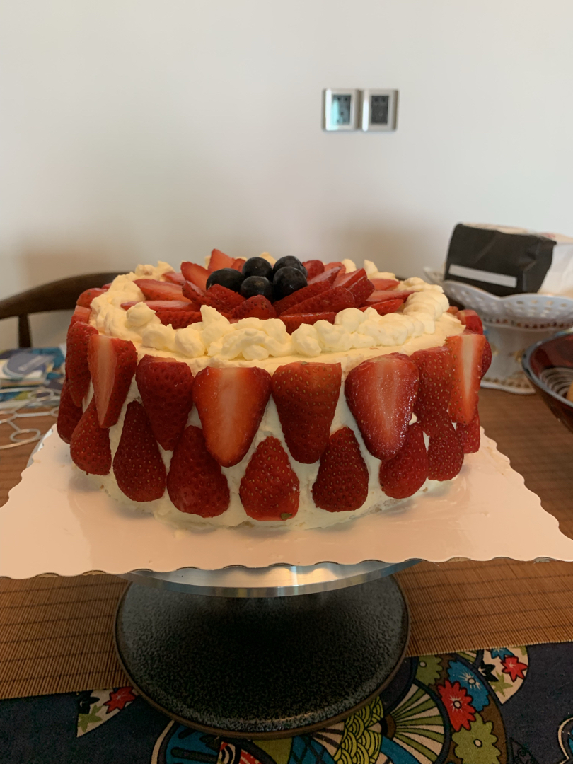 草莓蛋糕裱花