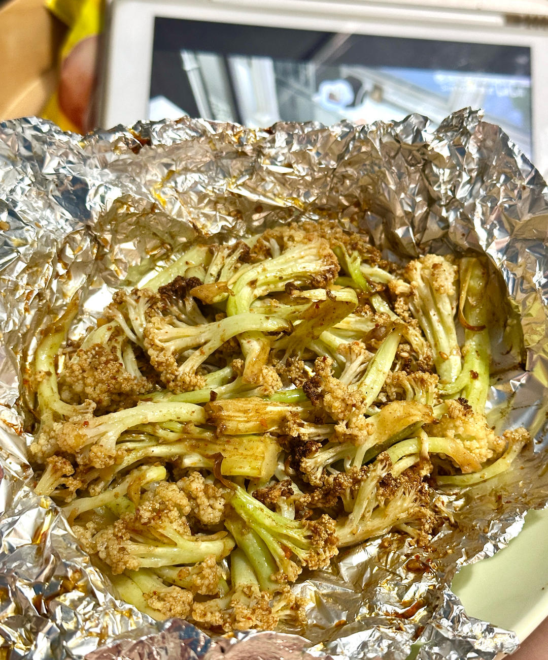 【空气炸锅】清爽炸花菜 ！比饭店做的还好吃！